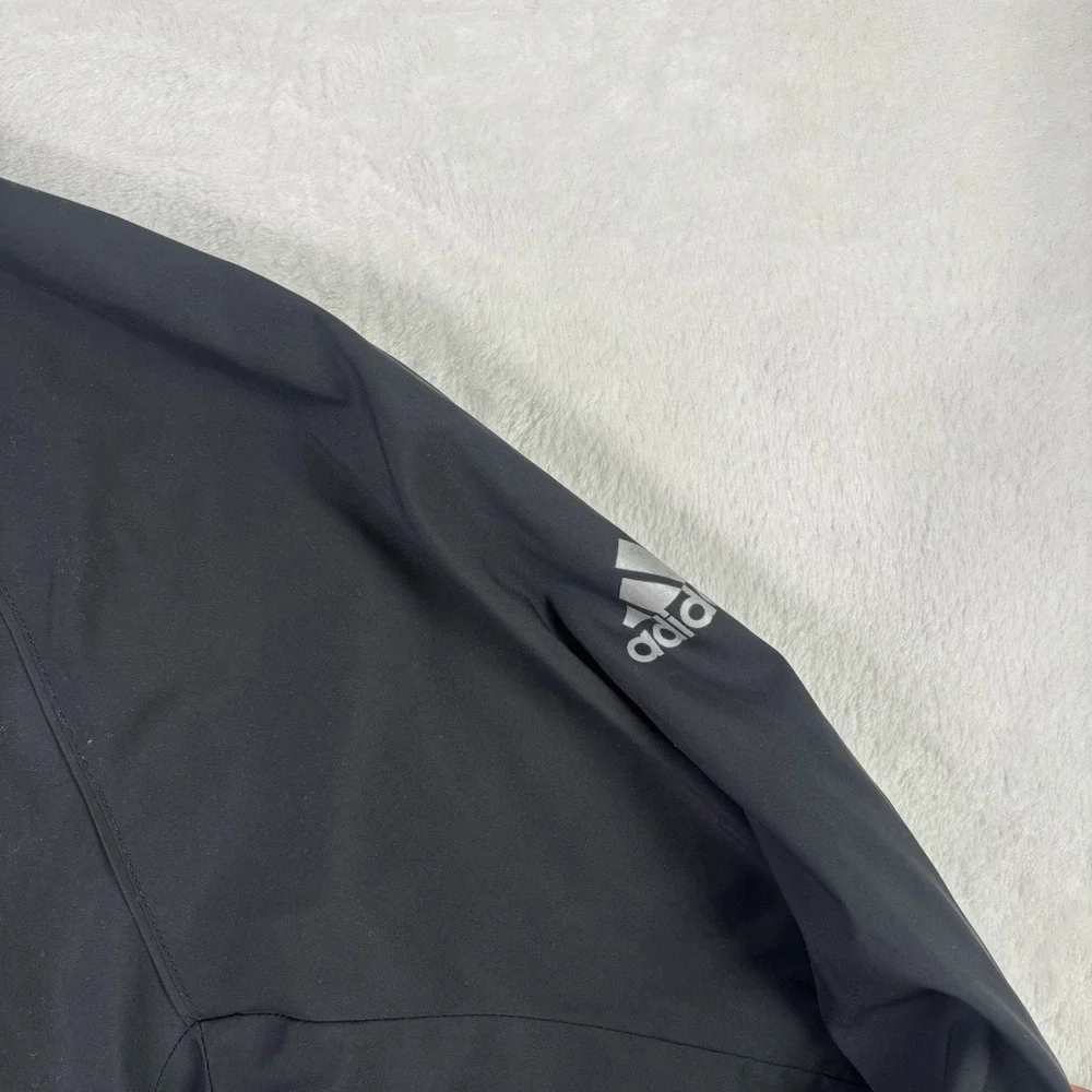 Adidas Golf ClimaProof Black Full Zip Long Sleeve Jacket Men's Large